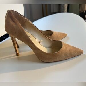 Elegant Tan Suede Women's Pumps